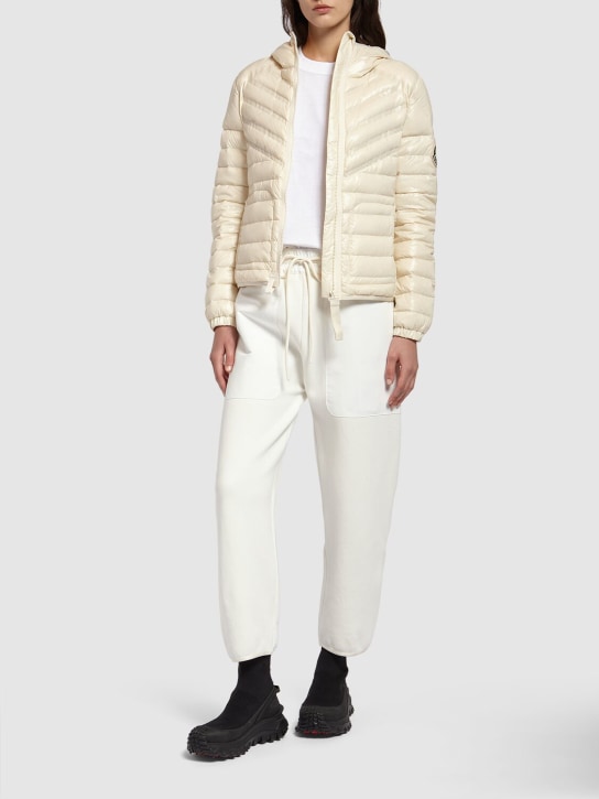 Moncler: Pantalon en coton CNY - Blanc - women_1 | Luisa Via Roma