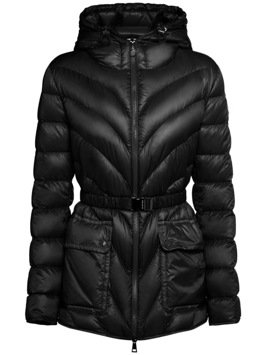 Moncler: Argenno nylon short down jacket - Black - women_0 | Luisa Via Roma