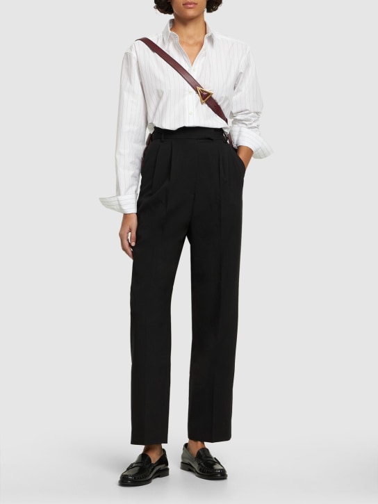 The Frankie Shop: Bea pleated suit pants - Black - women_1 | Luisa Via Roma