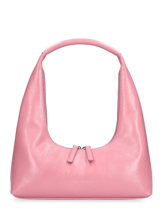 Marge Sherwood: Hobo leather shoulder bag - Candy Pink Glossy - women_0 | Luisa Via Roma