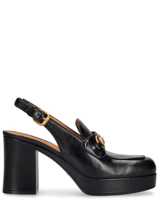 Gucci: Zapatos mules de piel 60mm - Negro - women_0 | Luisa Via Roma