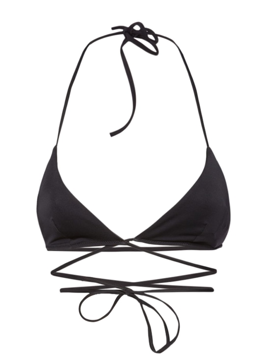 Dsquared2: Crossed triangle bikini top - Black - women_0 | Luisa Via Roma