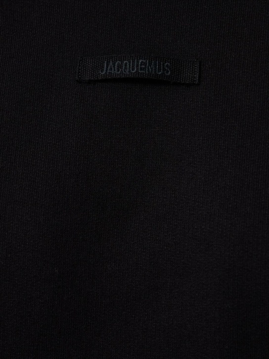 Jacquemus: Le Hoodie Gros Grain cotton hoodie - Black - women_1 | Luisa Via Roma