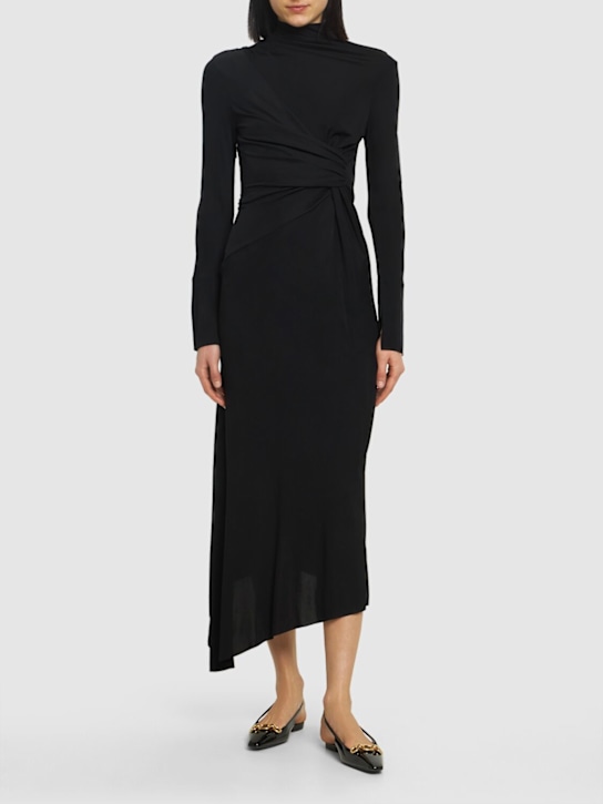 Victoria Beckham: アシンメトリーハイネックドレス - women_1 | Luisa Via Roma