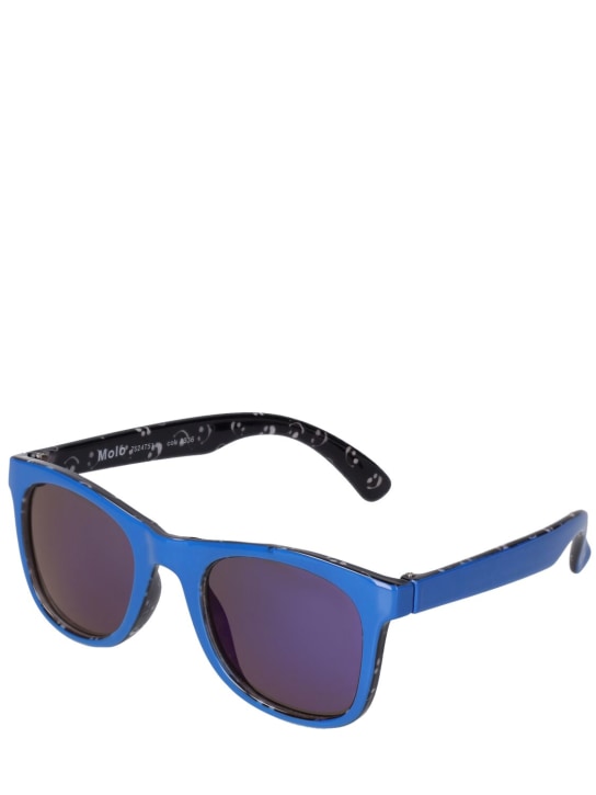 Molo: Printed polycarbonate sunglasses - Blue - kids-girls_1 | Luisa Via Roma