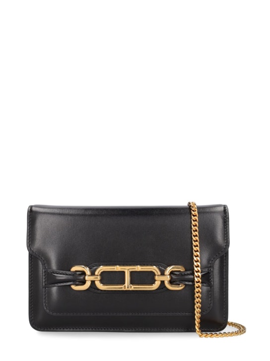 Tom Ford: Small Whitney Box leather bag - Black - women_0 | Luisa Via Roma