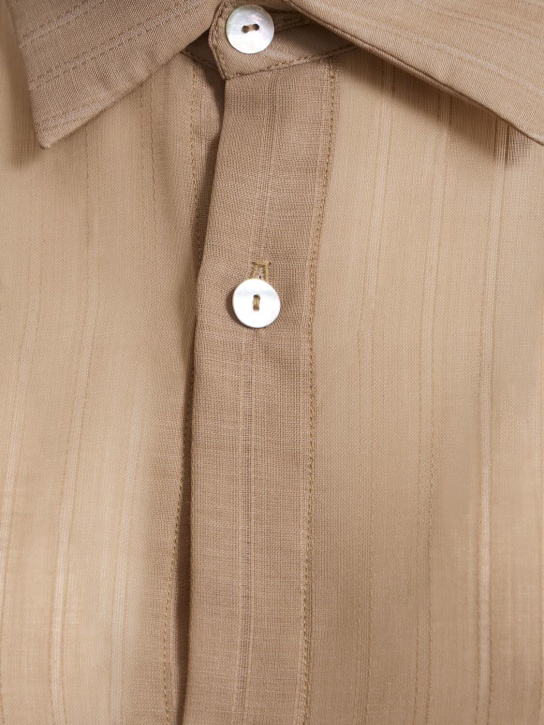 Ludovic de Saint Sernin: Wool blend wraparound shirt - women_1 | Luisa Via Roma