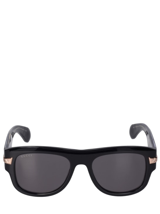 Gucci: Gafas de sol GG1517S de acetato - Negro/Gris - men_0 | Luisa Via Roma