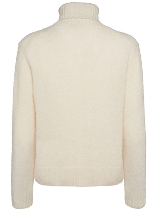 Tom Ford: Suéter de alpaca de cuello alto - Blanco - men_1 | Luisa Via Roma