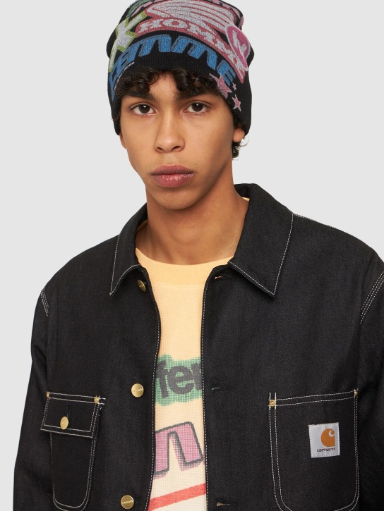 Homme+Femme: Vintage Racing printed beanie - men_1 | Luisa Via Roma