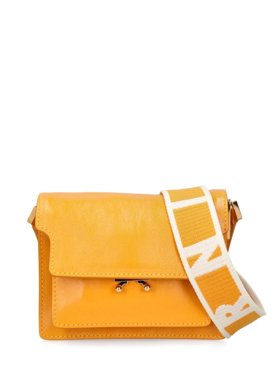 Marni: Mini Trunk soft leather shoulder bag - Light Orange - women_0 | Luisa Via Roma