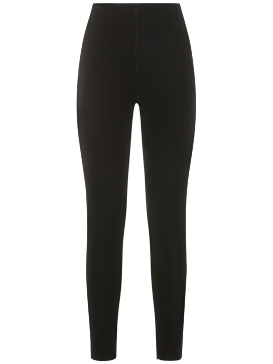 Wardrobe.nyc: Velvet leggings - Siyah - women_0 | Luisa Via Roma