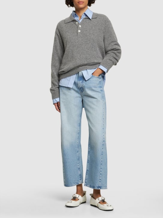 Mother: The Half Pipe Ankle cotton denim jeans - Blue - women_1 | Luisa Via Roma