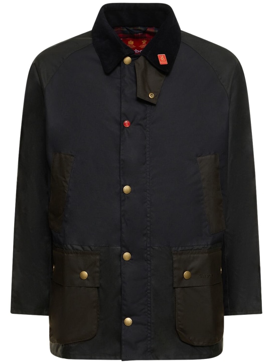 BARBOUR: Chinese New Year Ashby waxed jacket - Navy/Green - men_0 | Luisa Via Roma