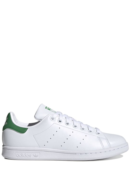 adidas Originals: Sneakers Stan Smith - Blanco/Verde - women_0 | Luisa Via Roma