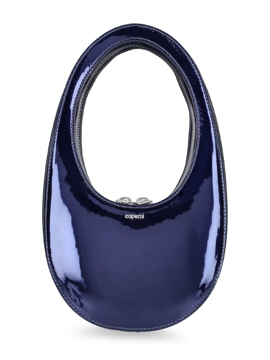 Coperni: Mini Swipe mirror top handle bag - Blue - women_0 | Luisa Via Roma