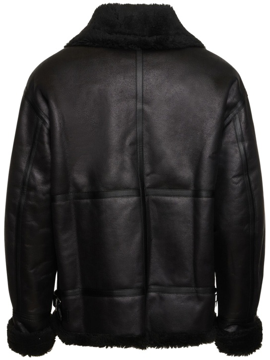 Dunst: Unisex loose fit shearling jacket - Black - women_4 | Luisa Via Roma