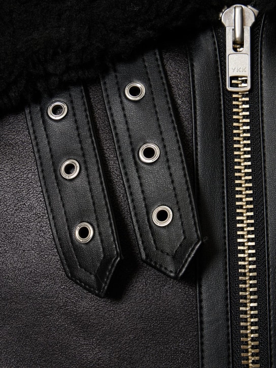 Dunst: Unisex loose fit shearling jacket - Black - women_5 | Luisa Via Roma