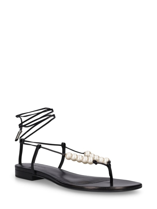 Magda Butrym: Sandali bassi in pelle / decorazioni 10mm - women_2 | Luisa Via Roma