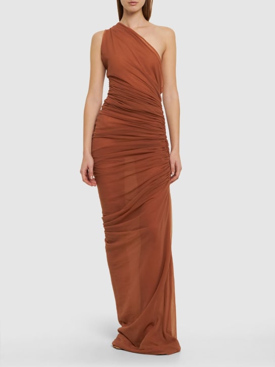 Ludovic de Saint Sernin: Mesh draped long dress - women_1 | Luisa Via Roma