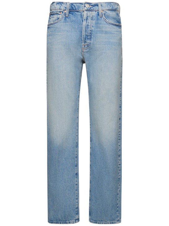 Mother: The Ditcher straight cotton jeans - Mavi - women_0 | Luisa Via Roma