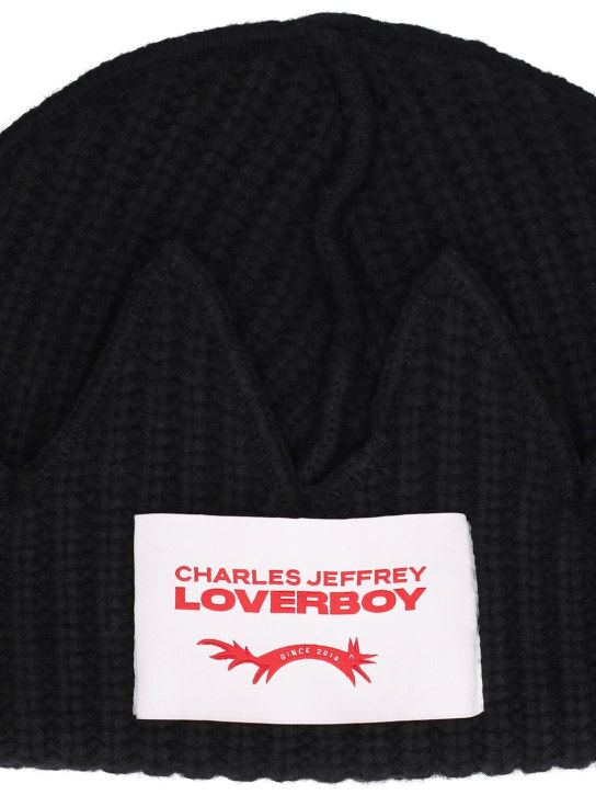 Charles Jeffrey LOVERBOY: Chunky crown beanie - Black - men_1 | Luisa Via Roma
