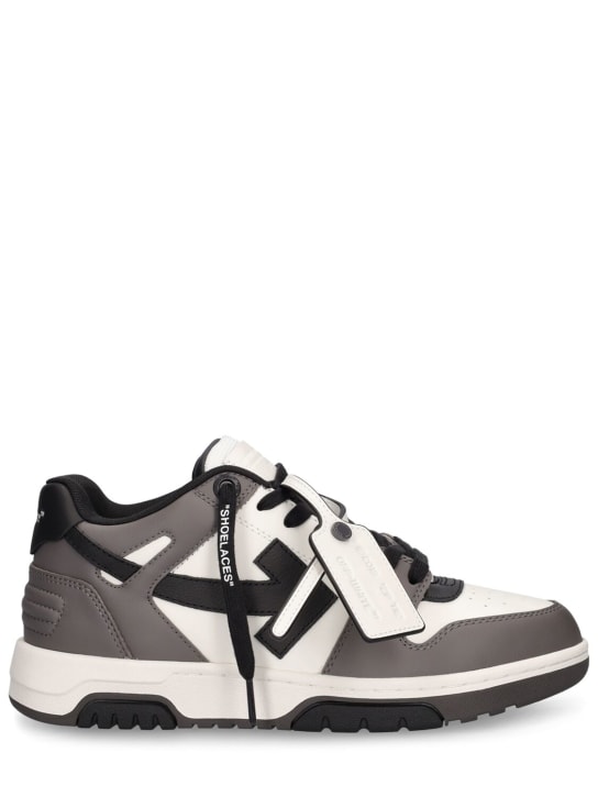Off-White: 30mm Out Of Office leather sneakers - Renkli - women_0 | Luisa Via Roma
