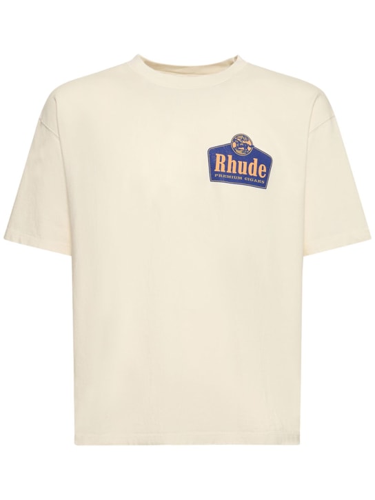 RHUDE: Rhude Grand Cru棉质T恤 - Vintage White - men_0 | Luisa Via Roma