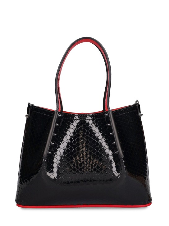 Christian Louboutin: Mini Cabarock Birdy patent bag - Black - women_0 | Luisa Via Roma