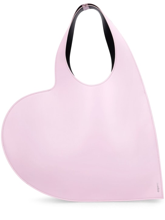 Coperni: Heart leather shoulder bag - Light Pink - women_0 | Luisa Via Roma