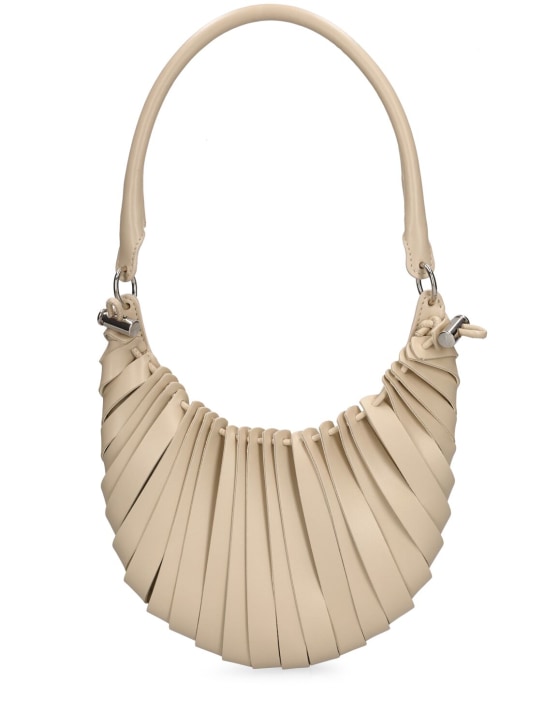 Coperni: Mini Petal leather top handle bag - Sand - women_0 | Luisa Via Roma