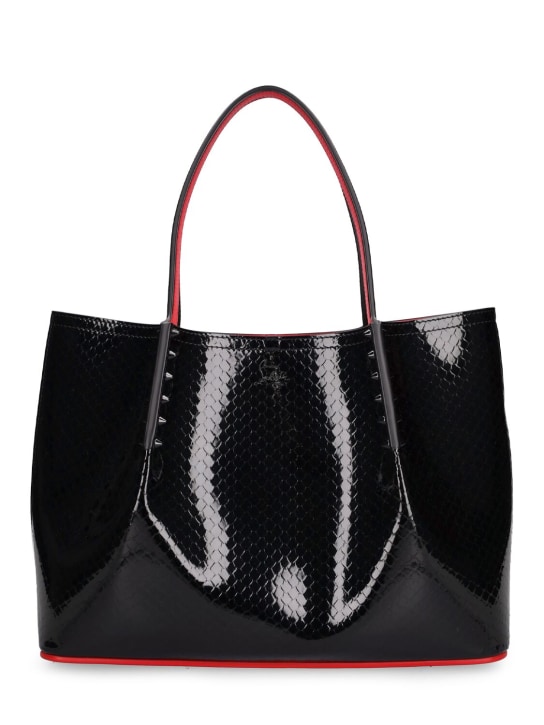 Christian Louboutin: Small Cabarock Birdy patent tote bag - women_0 | Luisa Via Roma