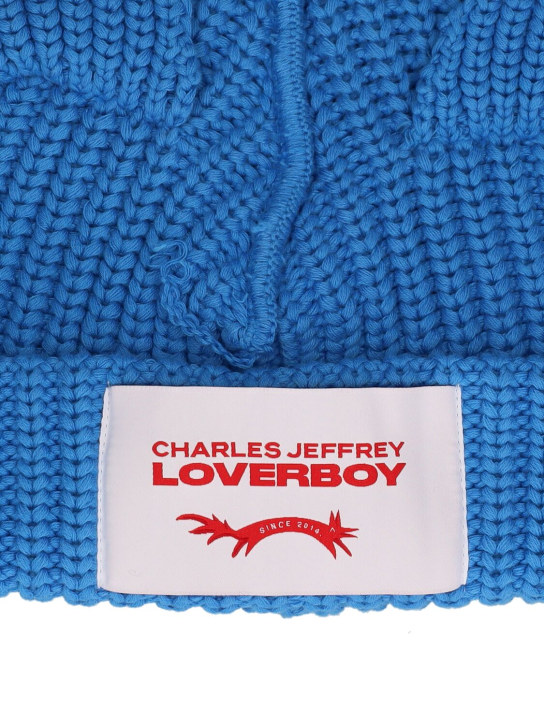 Charles Jeffrey LOVERBOY: Chunky ears beanie - Blue - men_1 | Luisa Via Roma
