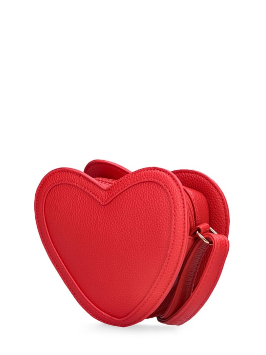 Molo: Heart faux leather shoulder bag - Red - kids-girls_1 | Luisa Via Roma