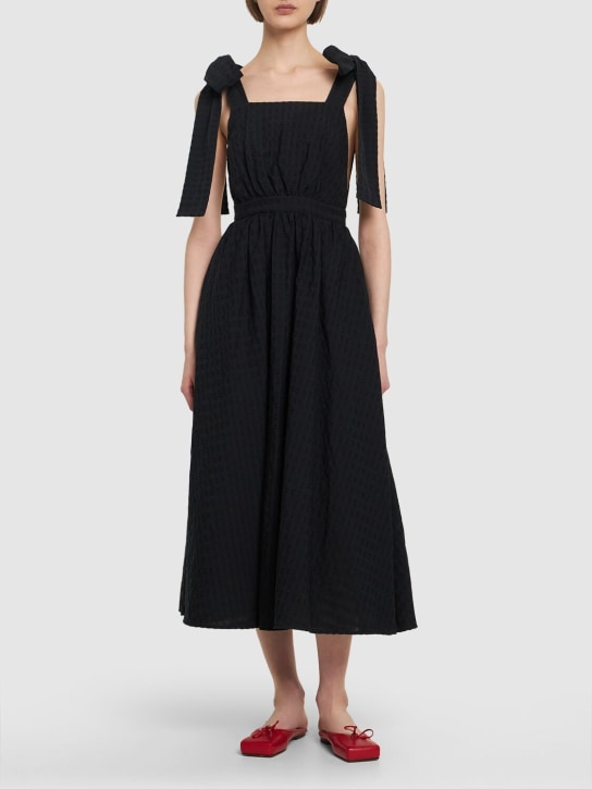 MSGM: Vestido de algodón stretch - Negro - women_1 | Luisa Via Roma