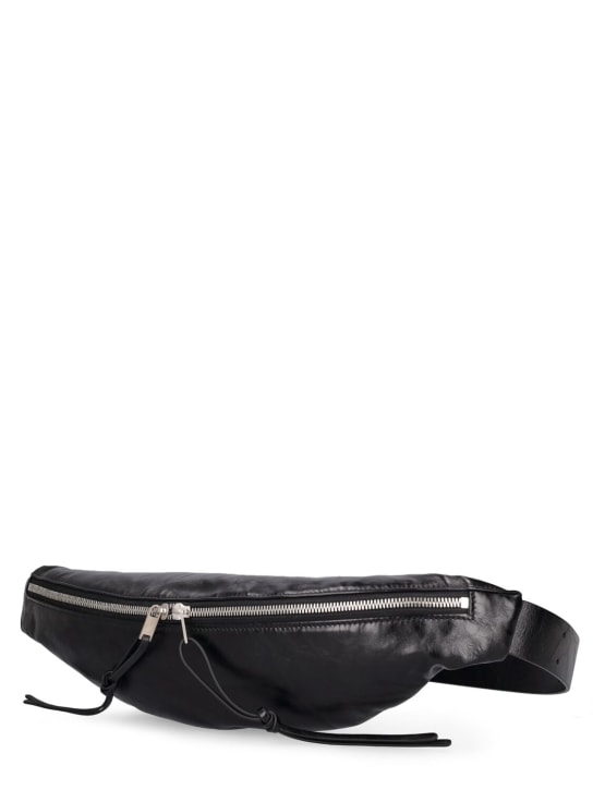 Jil Sander: Leather belt bag - Black - men_1 | Luisa Via Roma