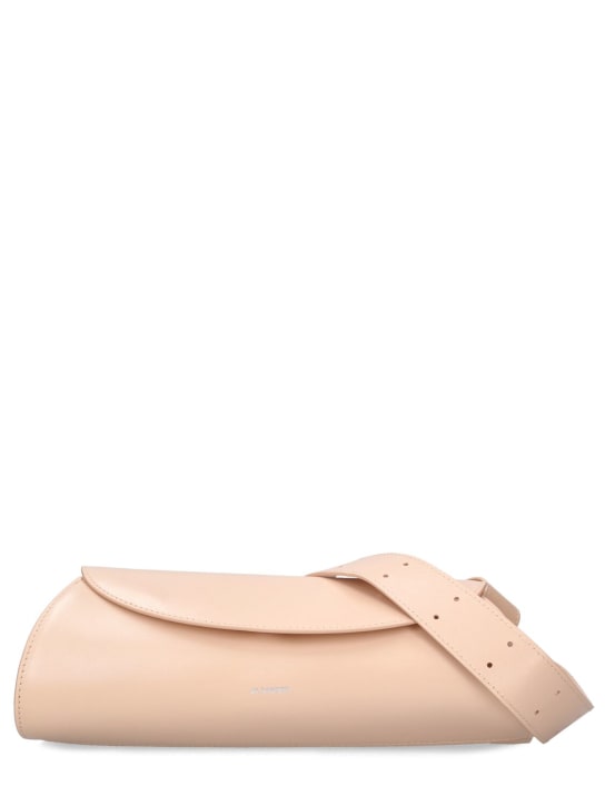 Jil Sander: Small Cannolo leather shoulder bag - Gül - women_0 | Luisa Via Roma