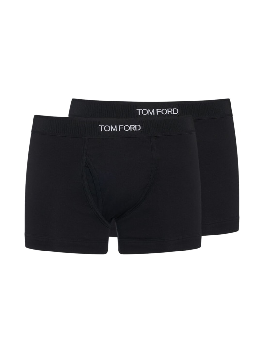 Tom Ford: Set: 2 Slips aus Baumwolle - Schwarz - men_0 | Luisa Via Roma