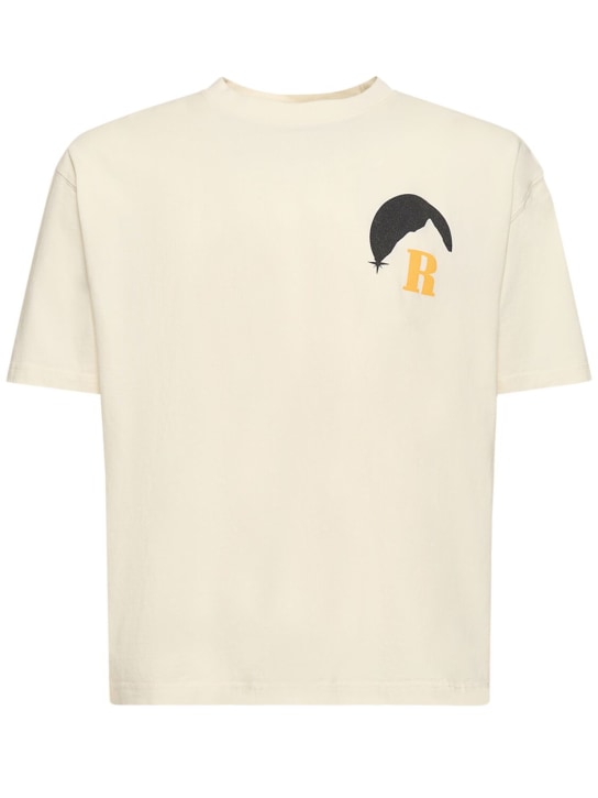 RHUDE: T-shirt en coton Moonlight - Vintage White - men_0 | Luisa Via Roma