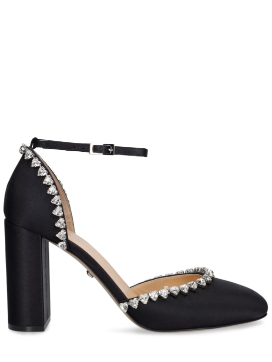 Mach & Mach: 95mm Audrey satin heels - Siyah - women_0 | Luisa Via Roma