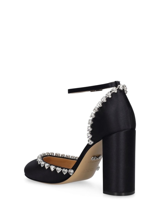 Mach & Mach: 95mm Audrey satin heels - Black - women_3 | Luisa Via Roma