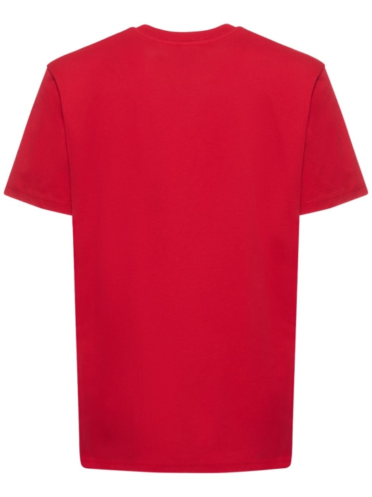 Moschino: Logo print cotton t-shirt - men_4 | Luisa Via Roma