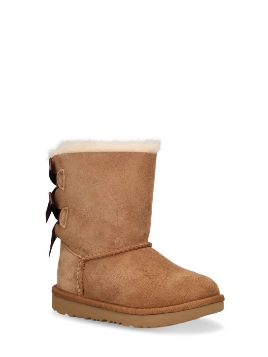Ugg: Bailey Bow II shearling boots - Kahverengi - kids-girls_1 | Luisa Via Roma