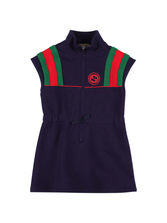 Gucci: Vestido de algodón - Night Sky/Multi - kids-girls_0 | Luisa Via Roma