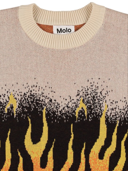 Molo: Strickpullover aus Bio-Baumwolle mit Intarsie - Bunt - kids-boys_1 | Luisa Via Roma