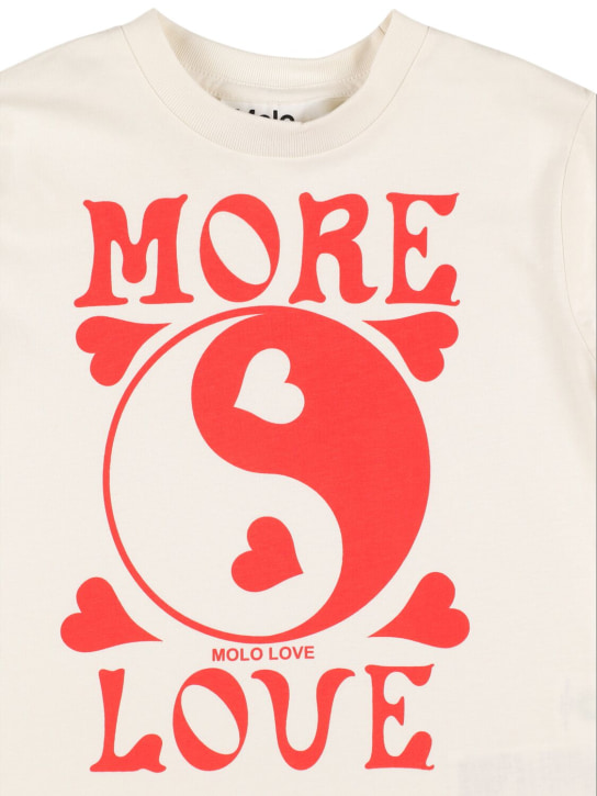 Molo: T-Shirt aus Baumwolle mit Druck - Weiß - kids-girls_1 | Luisa Via Roma