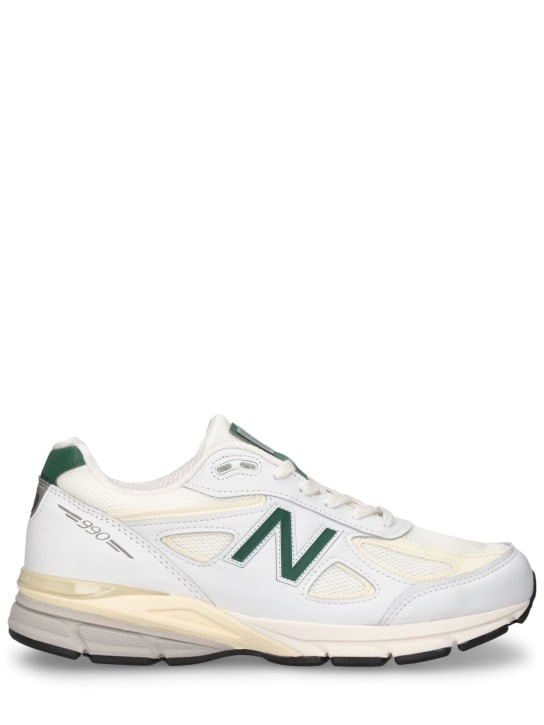 New Balance: 990 V4 Made in USA sneakers - Wollweiß - men_0 | Luisa Via Roma