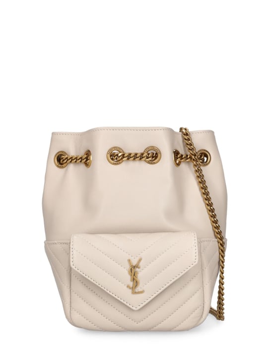 Saint Laurent: Mini Joe leather bag - Crema Soft - women_0 | Luisa Via Roma