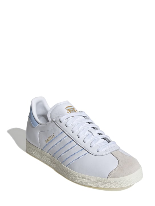 adidas Originals: Gazelle sneakers - White/Blue - men_1 | Luisa Via Roma