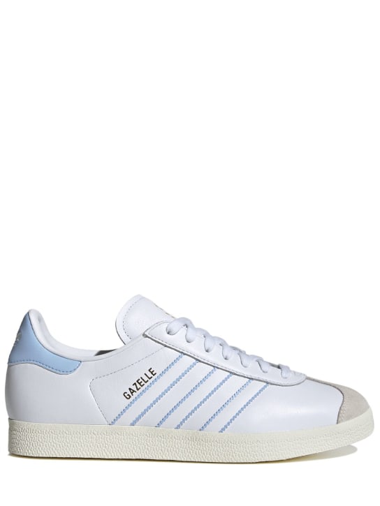 adidas Originals: Gazelle运动鞋 - 白色/蓝色 - men_0 | Luisa Via Roma